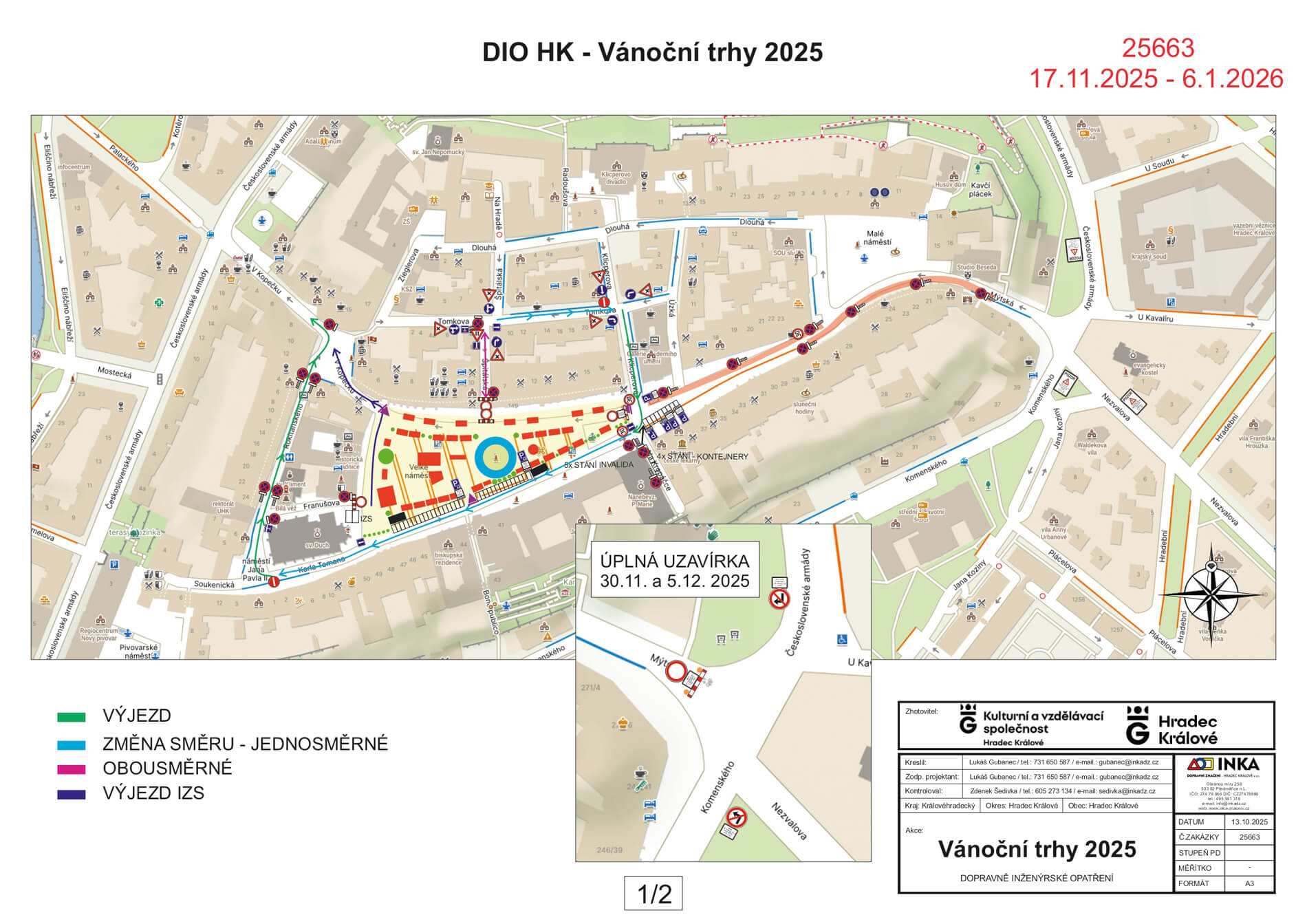 Mapa dopravní omezení